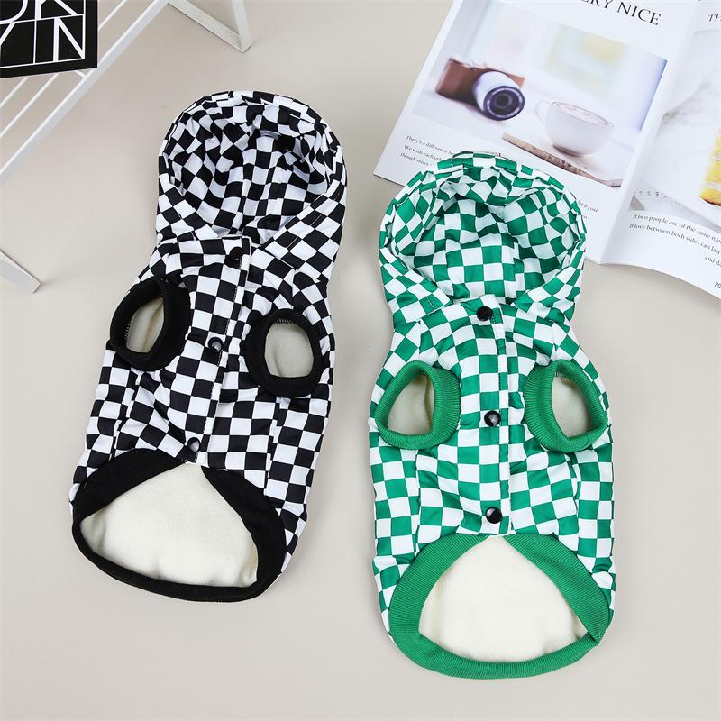 Теплая хлопковая куртка с капюшоном для домашних животных для маленьких и средних собак, пальто для французского бульдога, одежда для мопса, костюм чихуахуа, щенок, кошка