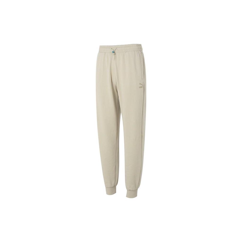 Puma Новогодние однотонные эластичные резинки на талии для бега, зауженные трикотажные спортивные брюки унисекс цвета хаки 625837-90