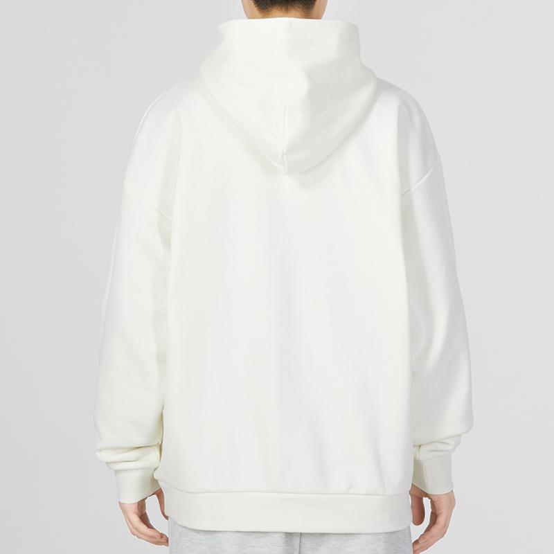 Adidas Графический принт Спортивная повседневная толстовка с капюшоном для мужчин Топы белого цвета IB3028