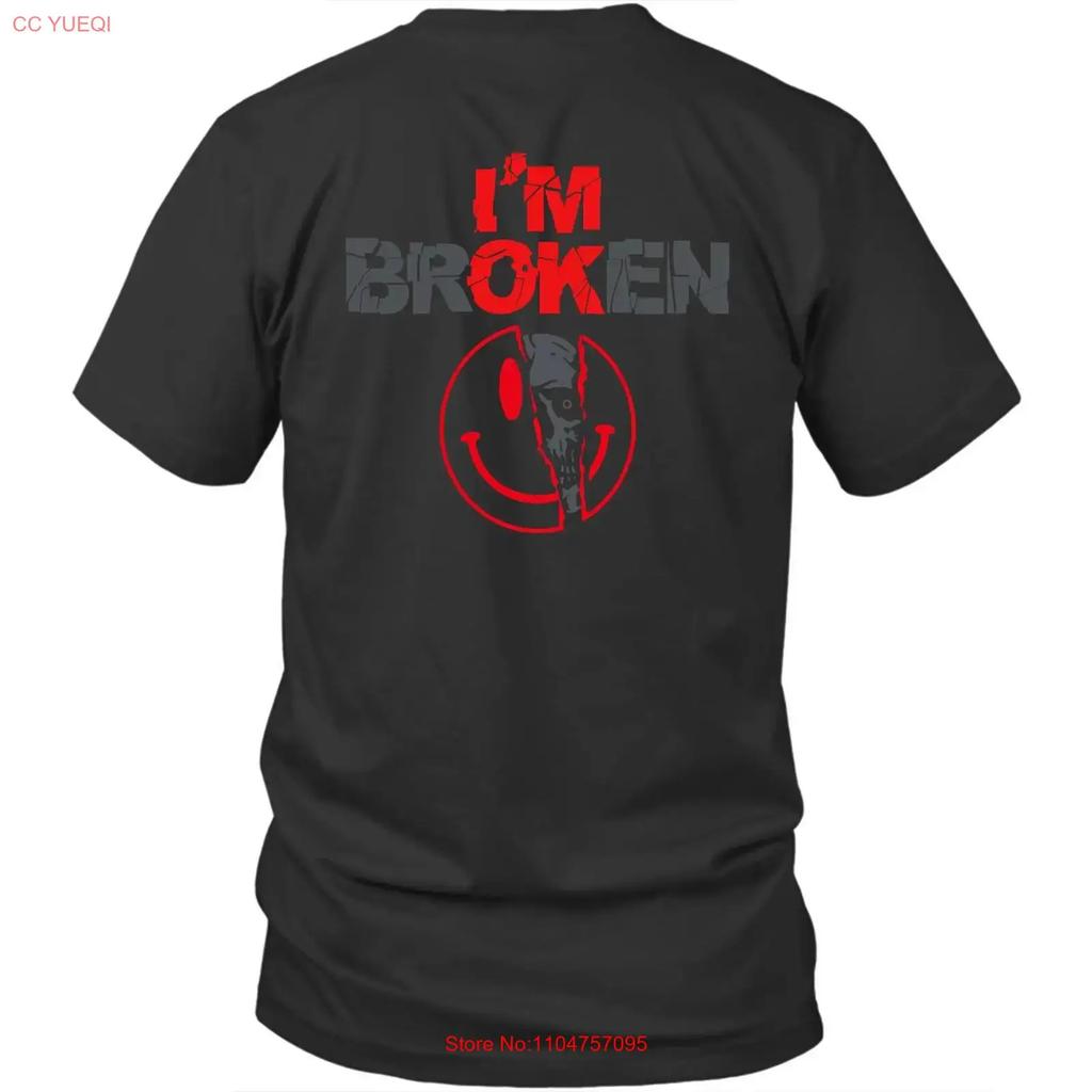 On Back Im Broken T Shirt Vintage Fashion Homme Breathable Versatile Stretched Slightly Top For Everyday Wear Soft