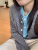 Korean Style Knit Cardigan: 2025 Autumn/Winter Color Block, Casual Loose Slimming College Style Sweater
