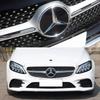 TVE4 Для Mercedes-Benz W164 ML-класса До 2013 года 185 мм 3D ABS логотип Передняя решетка радиатора значок звезда с зеркальной нижней частью