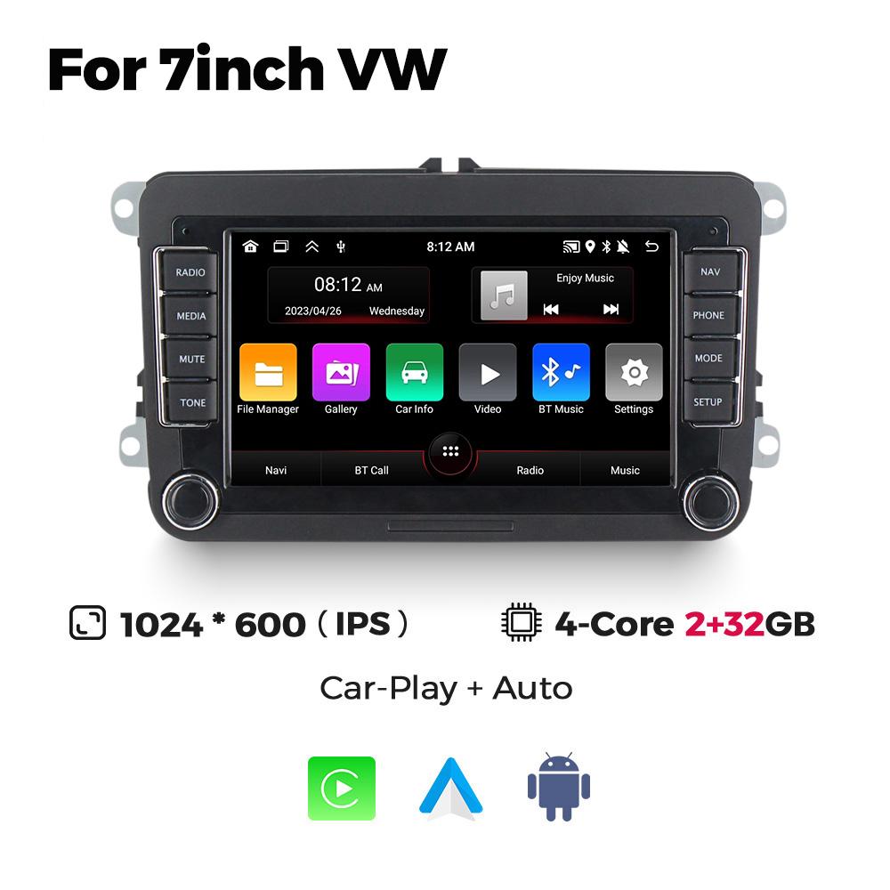 Android Carplay Автомобильный Радио Видео Плеер Для VW Volkswagen Skoda Octavia golf 5 6 touran passat B6 polo Jetta 2Din Стерео Ресивер