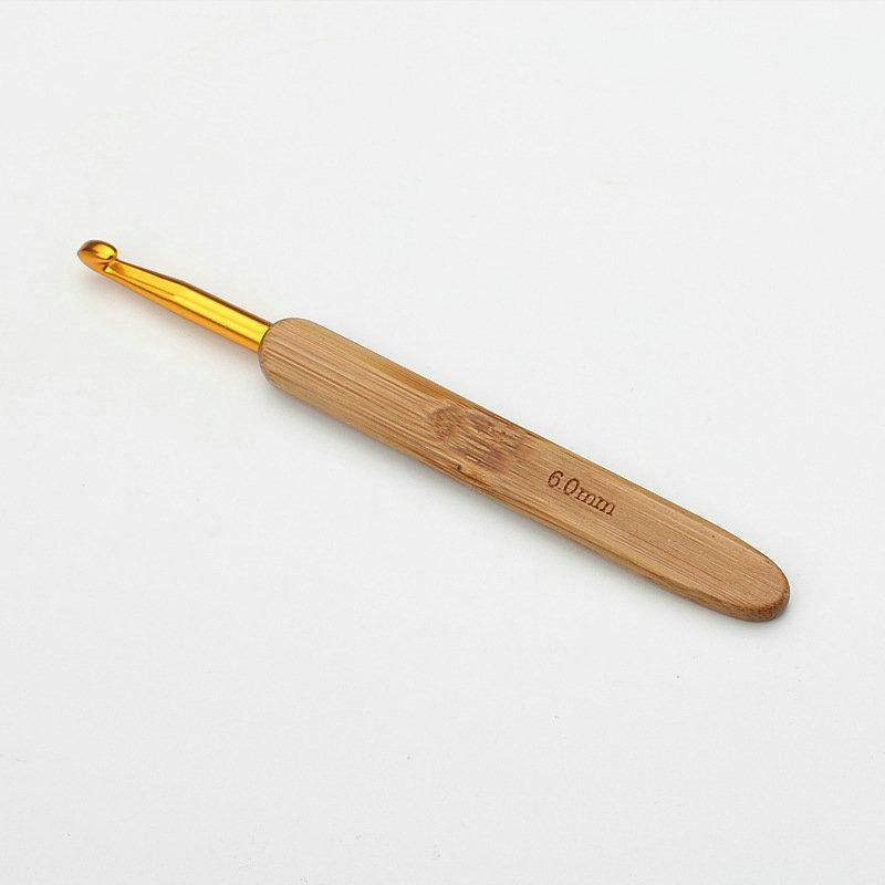 Карбонизированная игла с головкой, круглая игла, ручное вязание, бамбуковая ручка, бамбуковая игла для вязания крючком, шерстяной инструмент, свитер, крючок, сделай сам