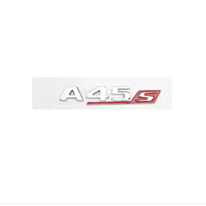 3D ABS красный и черный S-логотип A35S A45S буквенная эмблема наклейка подходит для Mercedes-Benz A45S AMG W176 W177 автомобильные аксессуары.