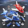 Red Blue Inertia Rail Airplane Toy Deformable Track Simulation Aircraft Model  Gift