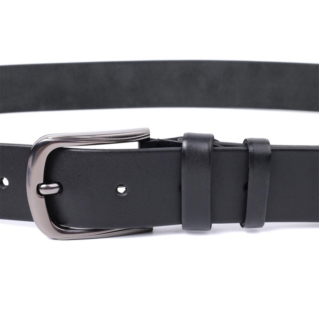 Stylish Men's Belt Vintage Belt 20804 Made of Genuine Leather 115x3.8 Cm Black