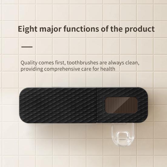 УФ-дезинфицирующее средство для зубных щеток, 3 слота, USB-зарядка, настенный дозатор зубной пасты для ванной комнаты, держатель для электрической зубной щетки, коробка