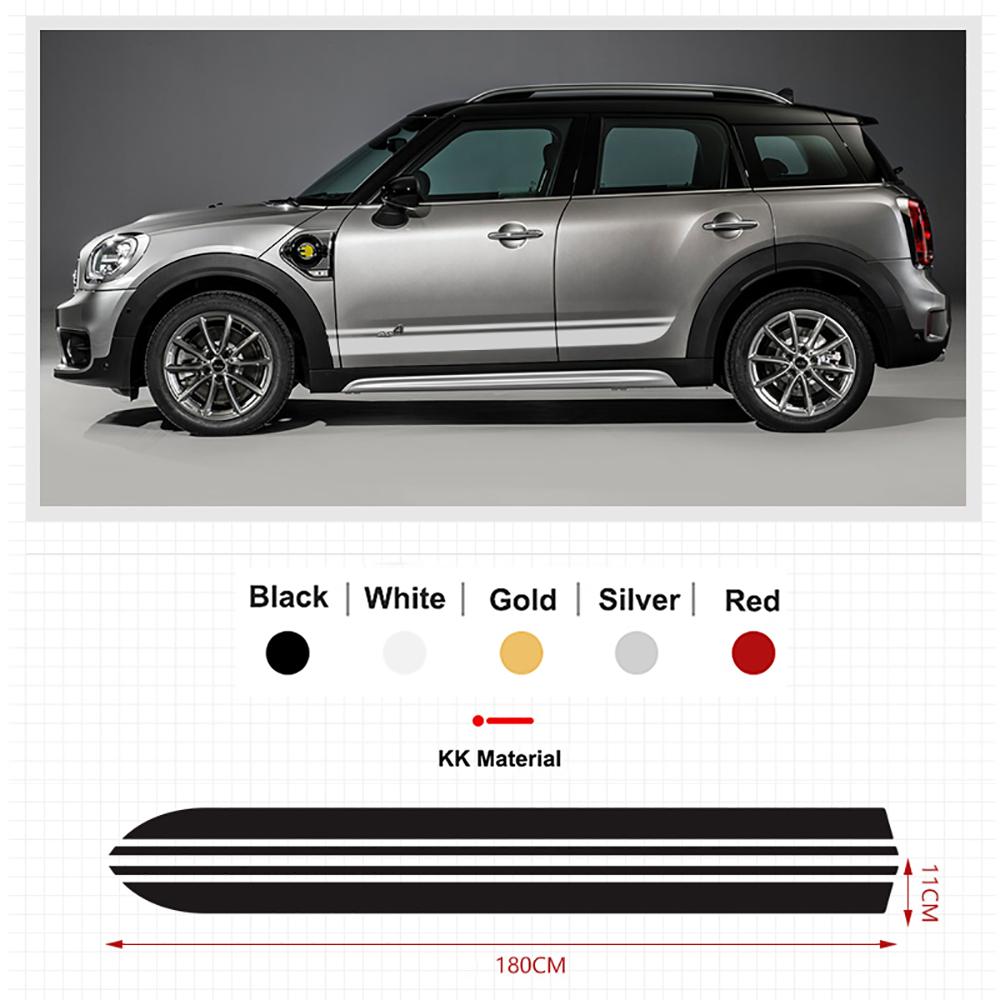 2 шт. Наклейки-декоративные полосы на пороги кузова автомобиля для MINI Cooper Clubman F54 F55 F60 R55 R56 R60 Countryman Аксессуары