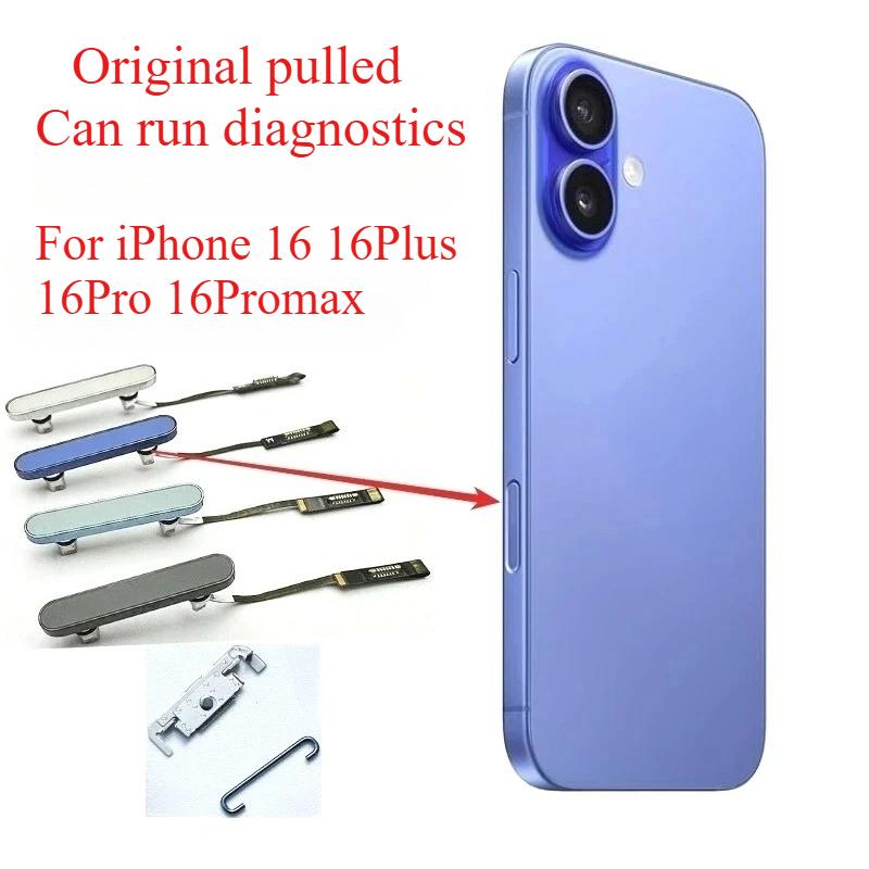 Оригинальный шлейф кнопки управления камерой для iPhone 16 Plus 16 Pro Max, запчасти для ремонта боковой кнопки средней рамки