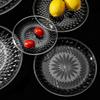 Round Fruit Plate Acrylic Cupcake Display Kitchen Supplies Dinner Plate