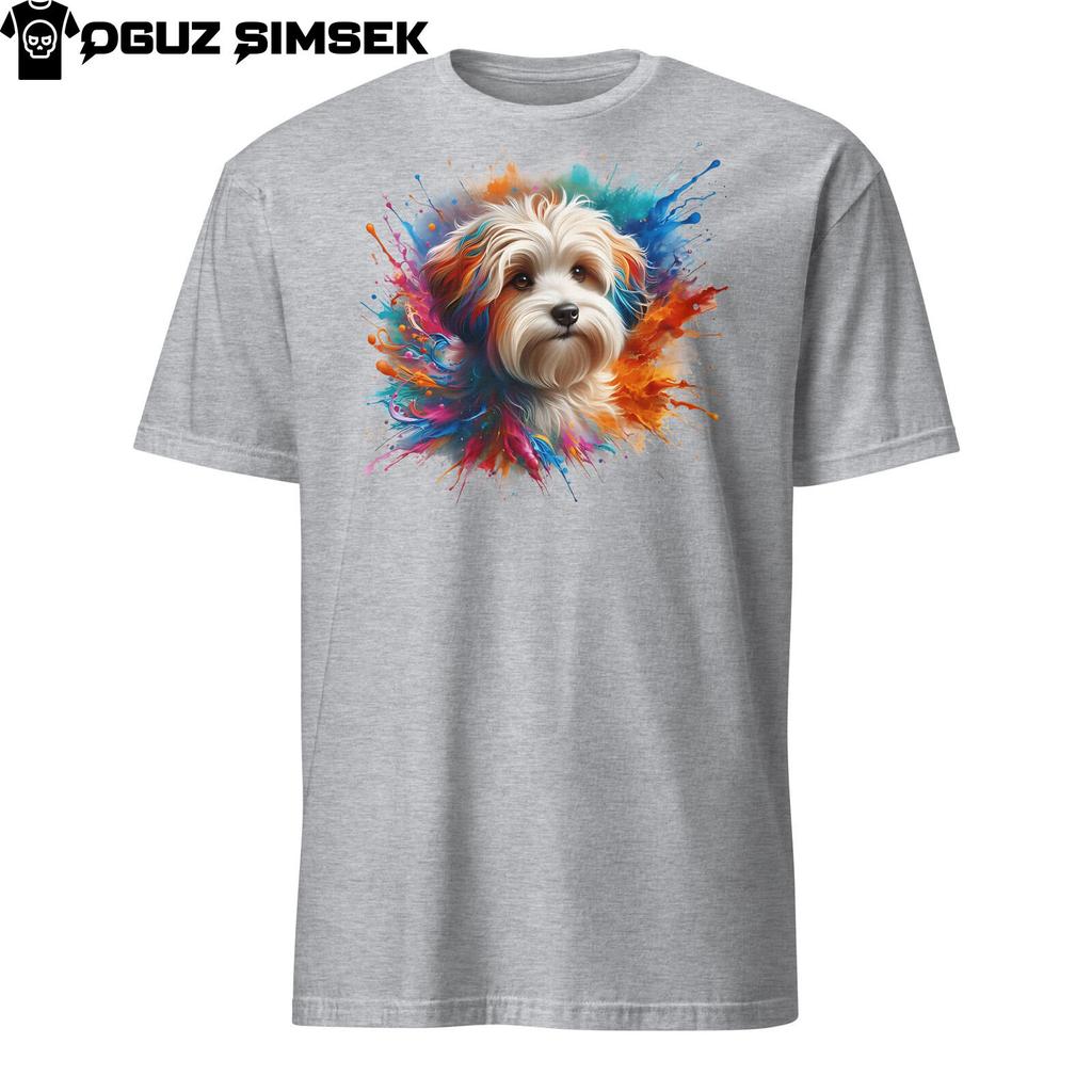 Colorful Havanese Dog Unisex T-Shirt Mens Womens Tees Top | Vibrant Design | Short Sleeve Tee