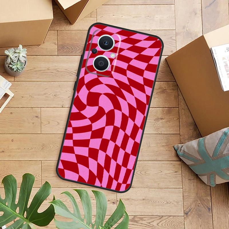Crazy Checkered Phone Case For OPPO Reno 14 12 11 13 F 10 Pro 8T 7 8 Lite OPPO Find X8 X6 X5 X9 Pro Cover