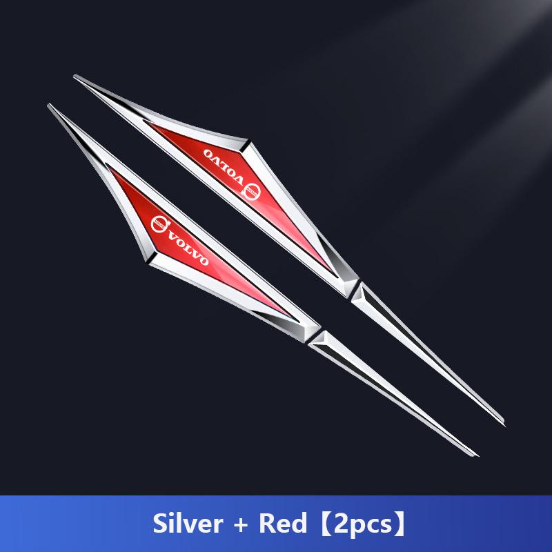 AAKA1 2pcs Metal volvo Logo Car Fender Side Wing Emblem Badge Sticker For VOLVO XC60 XC90 S60 S90 XC40 V90 S40 V40 XC70 C30 C70 S80
