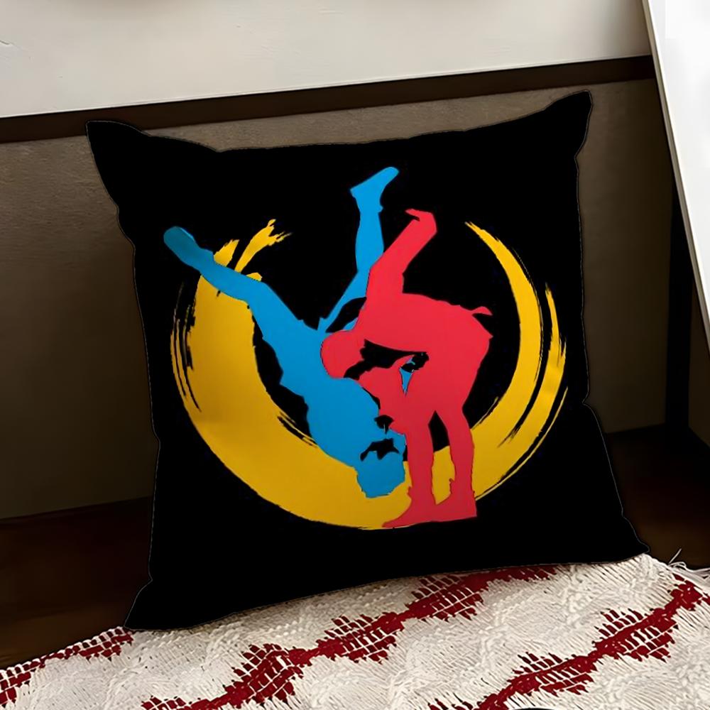 Sports Judo Martial Arts Cushion Cover Reversible Soft Durable Pillow Cover Home Car MultiScene Use for Daily Comfort