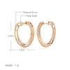 Kinel Trendy Rose Gold Color Hoop Earrings For Women Hollow Design Zircon Vintage Weddings Jewelry