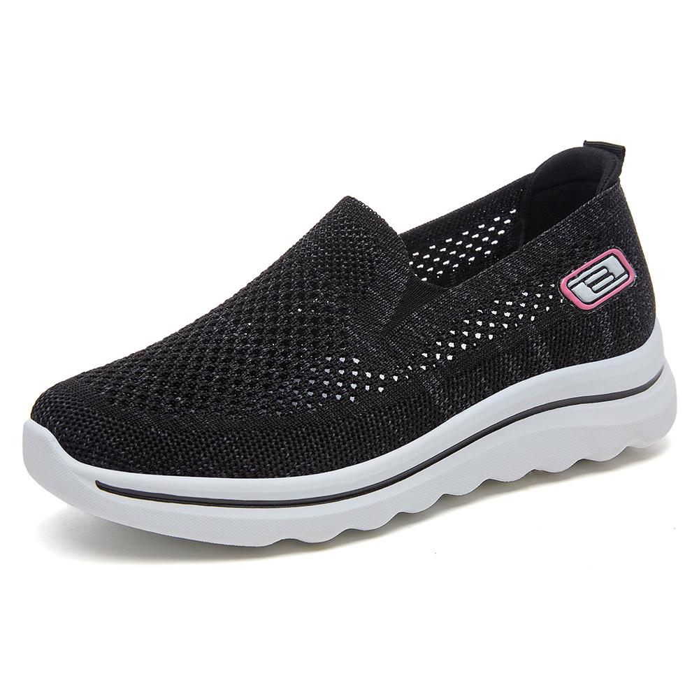 Женские дышащие сетчатые кроссовки Slip-On — легкие повседневные кроссовки с мягкой подошвой EVA для лета, нескользящая женская повседневная обувь