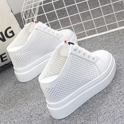 Мода 10 см Высокое качество Женские клинья Полутапочки Обувь Женские кроссовки Массивная платформа Повседневные Увеличение Zapatillas Mujer Балетки