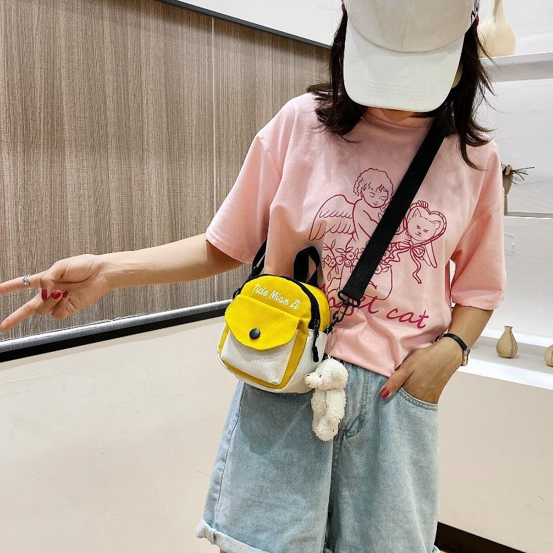 Холщовая сумка женская сумка через плечо корейская версия женская сумка милая детская сумка через плечо маленькая квадратная сумка