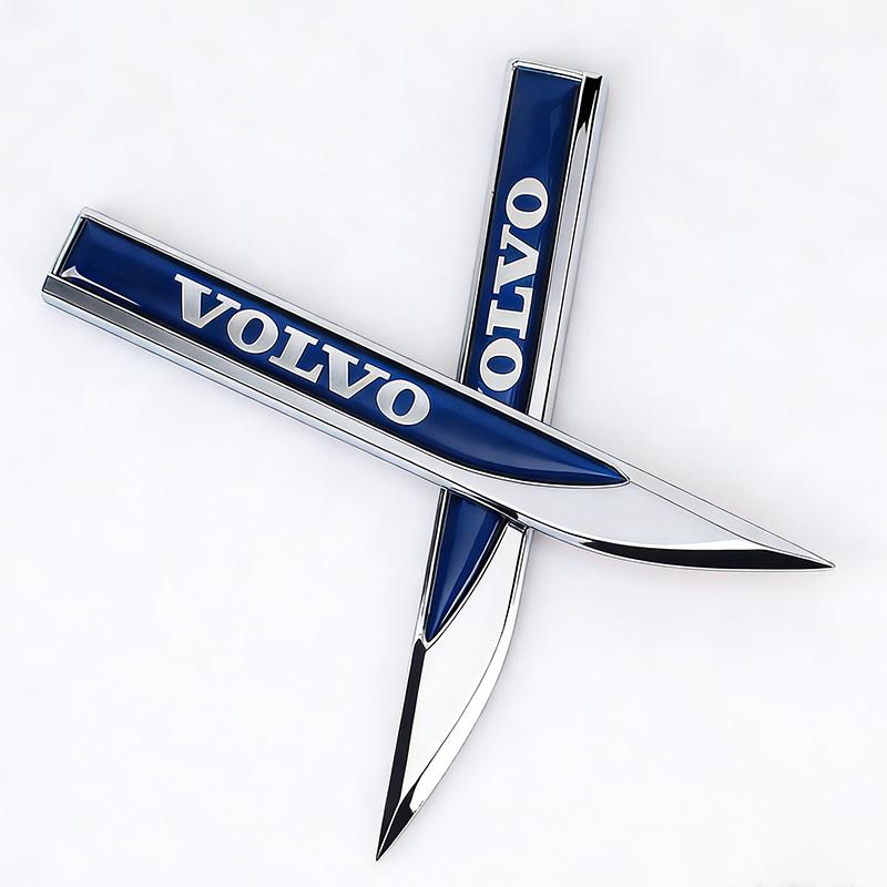fqshd6 2PCS Car Accessory Side Doors Blade Car Stickers Car Accessories For Volvo Rdesign Polestar AWD V50 S60 XC60 S40 XC40 XC90 V60