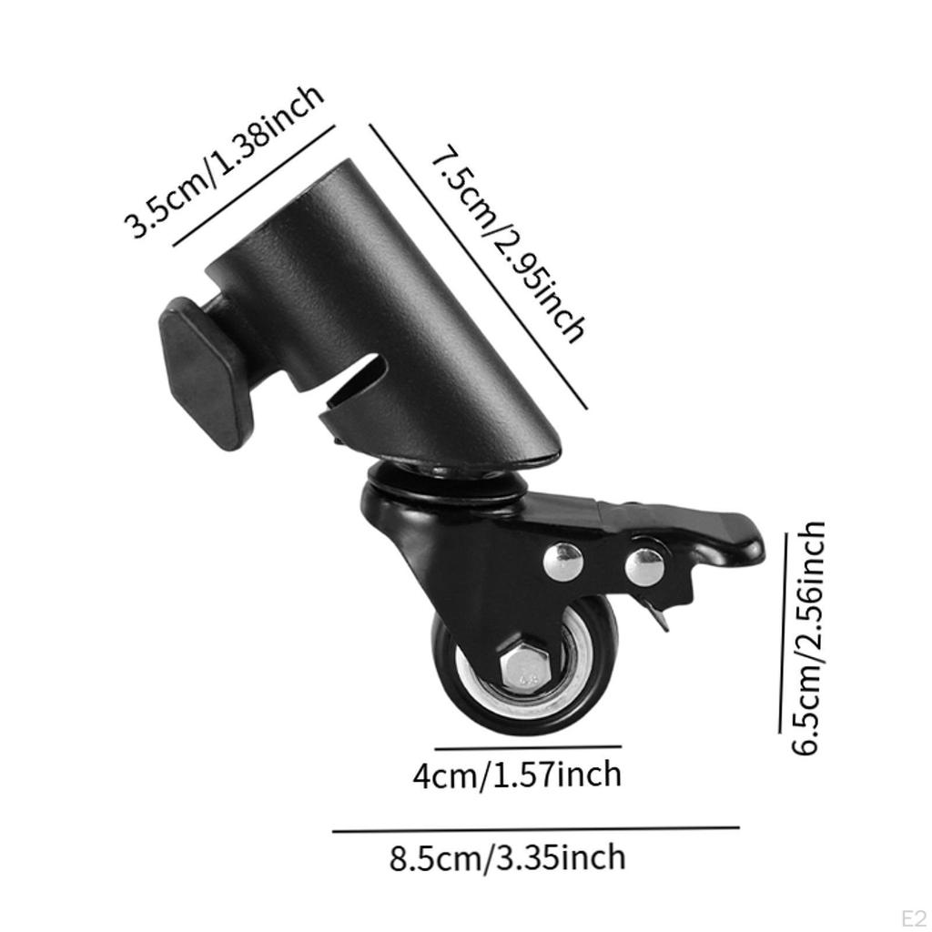 Комплект из 3 шт., стойка для динамика, металлические поворотные ролики, роликовые колеса с тормозной ногой, ролик для студии