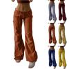 Women's Drawstring Fashion Sport Pants Low-waisted Casual Pocket Straight Work Long Pants