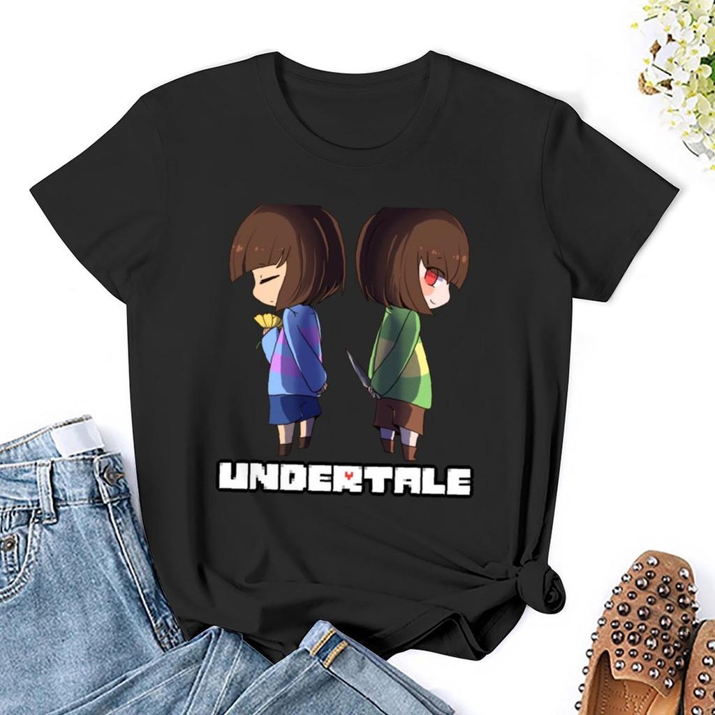 Undertale - Футболка Chara And Frisk с графикой, женская футболка