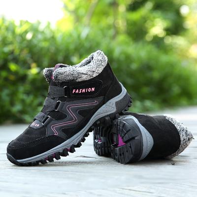 Зимние ботинки женские зимние новые хлопковые туфли для улицы повседневная обувь средней высоты женская обувь на платформе бархатные теплые туфли для пары