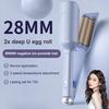 28 мм щипцы для завивки в форме яичного рулета с 3 регулируемыми температурами, бигуди для французских волн, быстрый нагрев, электрические щипцы для завивки волос, женские волнистые щипцы для завивки волос