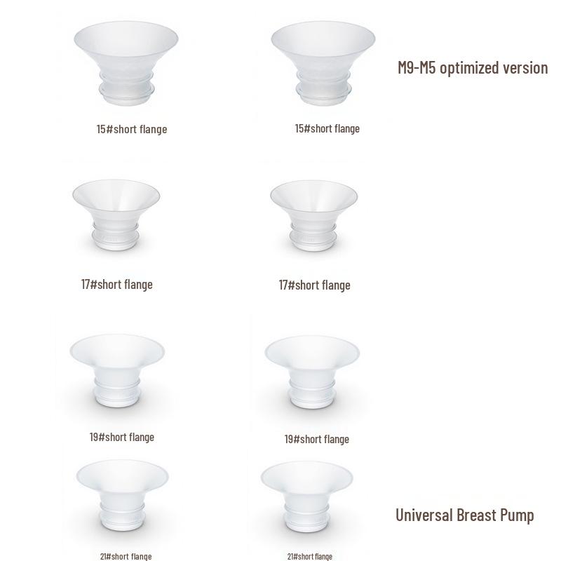 Short Flange Breast Pump Horn Cover Nipple Reducer Converter (M9-M5) Optimized Version
