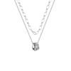Titanium Steel Double-layer Circle Necklace Female Niche Design High-end Ins Sweater Chain