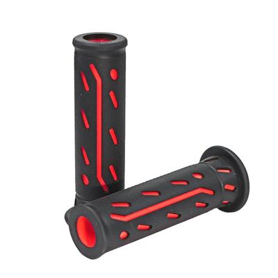 MOTO BASE MBGLP-01 Резиновая ручка для мотоциклов 0,9 дюйма (22,2 мм) (7/8) Проникновение Универсальное Назначение MBGLP-01 (Черный Красный)