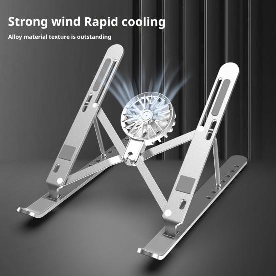 Подставка для компьютера Держатель для ноутбука с охлаждающим вентилятором Высокая устойчивость Регулируемая по высоте Универсальная Портативная Подставка для ноутбука