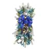 Artificial Stairway Wreath Garland Cordless Swag with Teardrop Trim for Festive Door and Stair Rail Decoration