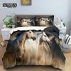 Horse Comforter Cover Set for Kids Toddler Farm Animal Pattern Bedding Set 3 Piece Farmhouse Cowboy Duvet Cover Set