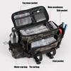Large Capacity Fishing Gear Bag Waterproof Oxford Cloth Multi-Pocket Multifunction Lure Rod Line Holder Fishing Accessories Shoulder Bag Organizer