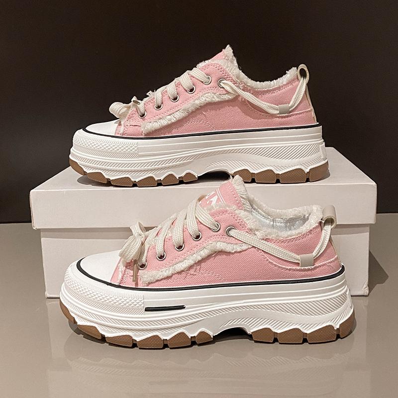 Новая весенне-осенняя модная повседневная обувь на толстой подошве, износостойкая/удобная спортивная обувь, увеличивающая рост, студенческие кроссовки для бега