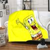 Мягкий плюшевый диван-кровать CartoonS-Spongebob, одеяла для пикника с героями мультфильмов, современное фланелевое одеяло Gedruckt Bettdecke Geschenk