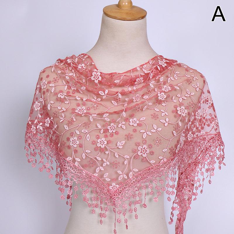 Women's Scarves Tassel Floral Lace Scarf Summer Clothing Accessories Fashion Shawl