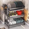 Qinchen Double-Layer Dish Drainer Rack