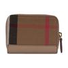 Burberry Женский кошелек из хлопкового холста в клетку и кожи, цвет каштановый 80845281