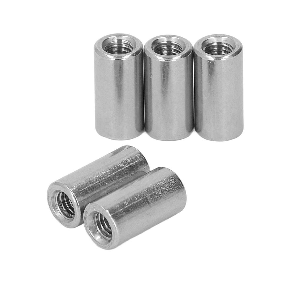 20PCS Round Coupling Nut Kit M6 X 1.0 10 L20mm Stainless Steel Female Thread Connection Nut for Indoor