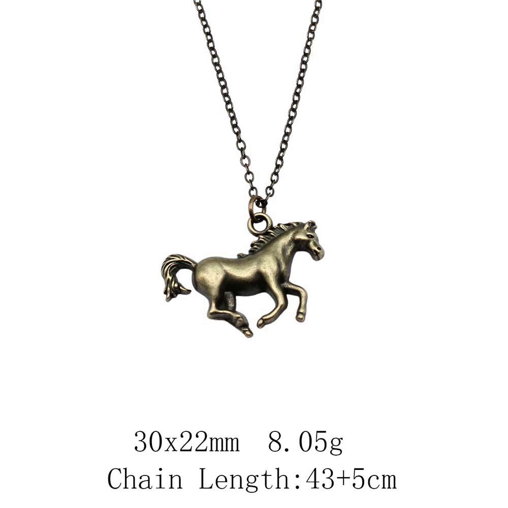 Подарки для женщин винтажное ожерелье лошадь единорог ожерелье на шею 43 см цепи предметы мужское ожерелье