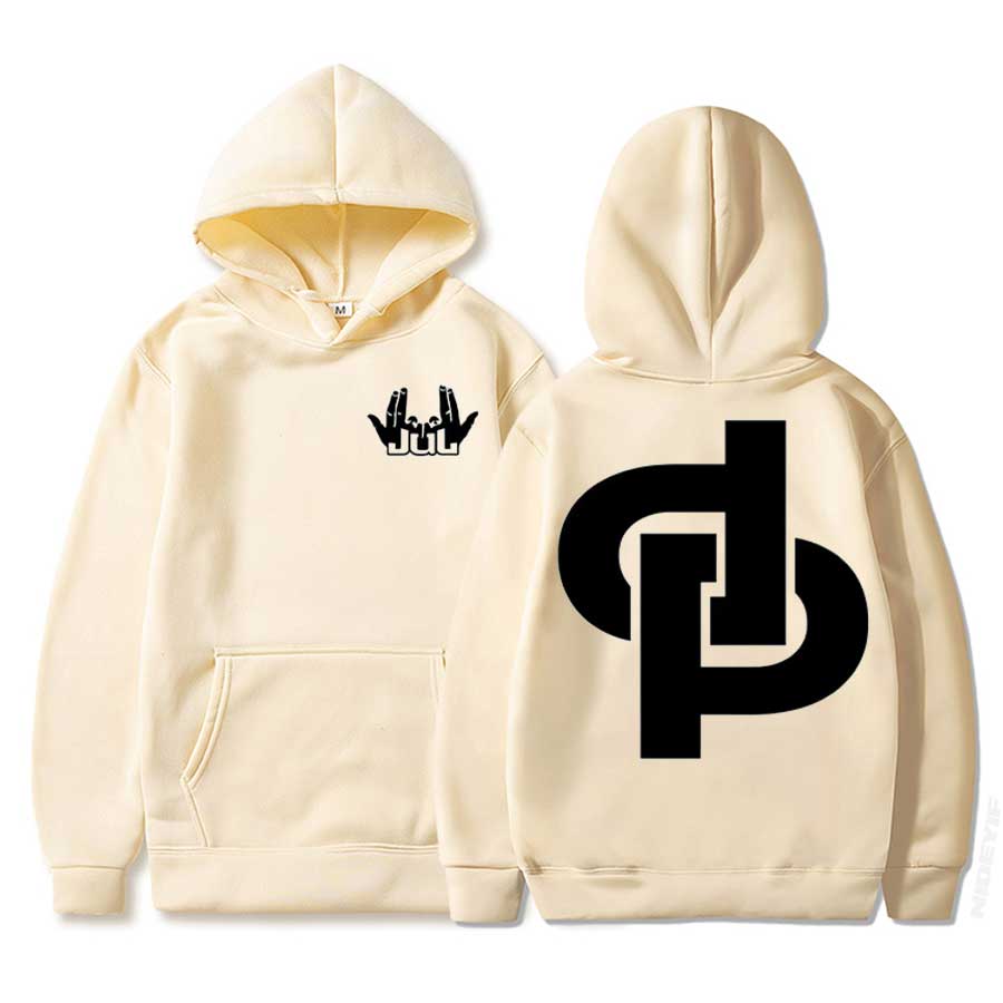 Хип-хоп рэпер JUL Графическое худи Мужское Женское Пуловер 2025 Уличная мода Готическая уличная одежда Длинные рукава Повседневная флисовая толстовка
