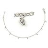 [R3731] - Silver Ankle Chain 'Billes' (rhodium) - 2 Mm
