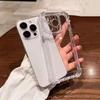 Luxury Shockproof Clear Phone Case For iPhone 15 14 13 12 11 Pro Max X XR XS XS Max Silicone Bumper Transparent Hard Back Cover