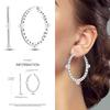 2024 New Earring for Women 925 Silver Sparkling Star Butterfly Heart Tassels Feather Hoop Earrings Engagement Wedding Jewelry