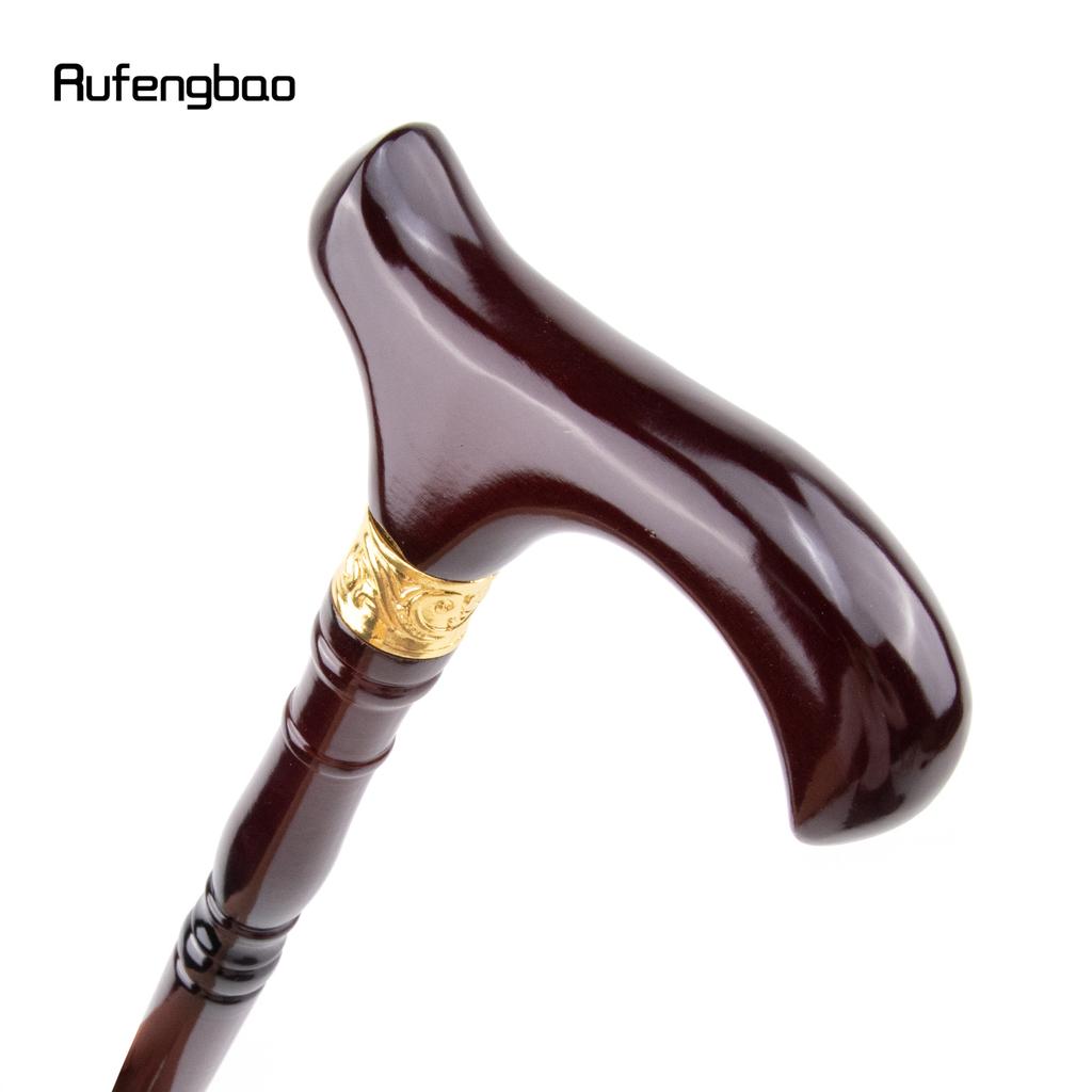 Red Wooden Single Joint Fashion Walking Stick Decorative Cospaly Cane Halloween Mace Crutch Wand Crosier 92cm