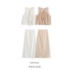 Kaslead New Arrival Women's Clothing Fashion Style Fashion Minimalist Pleated Cotton Shirt Casual Skirt Suit