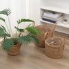 Плетеная корзина-кашпо Yousheng с ручками для комнатных и уличных растений, ротанговое плетеное кашпо, для дома, гостиной, балкона, сада, круглое декоративное цветочное кашпо